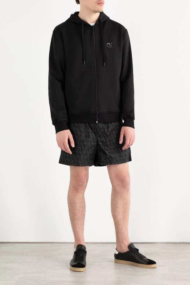 Valentino vlogo zip hoodie black 187189 - photo 2