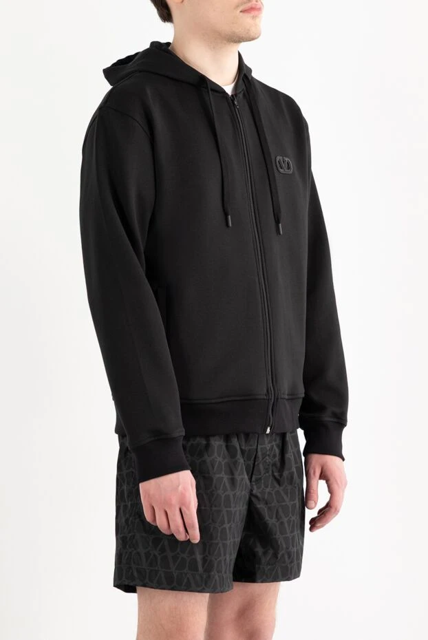 Valentino vlogo zip hoodie black 187189 - photo 3