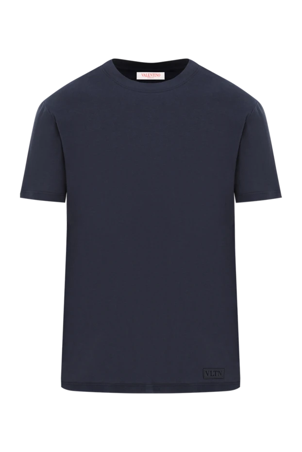 Vltn логотипі бар ерлерге арналған көк мақтадан жасалған футболка - фото 1