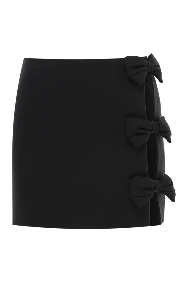 Вискоза қарадан жасалған садақпен шағын юбка - фото 1