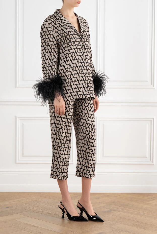 Valentino костю женский с брюками и принтом логотипа по всей поверхности 187211 - фото 3