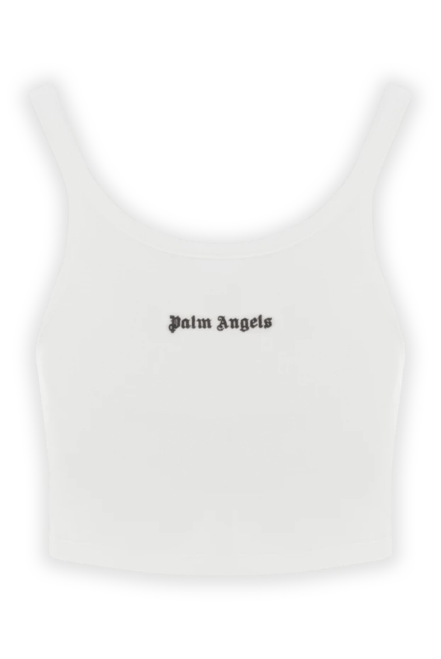 White cotton top with logo - photo 1