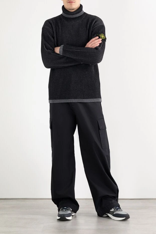 Түтіктері бар сұр қырлы жүн гольф - фото 2