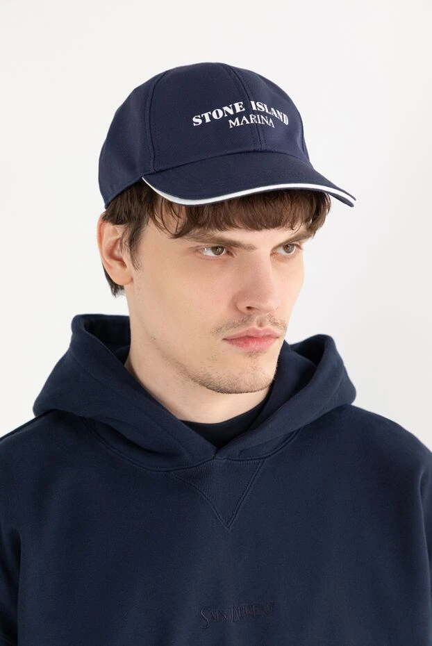 Марина логотипі бар қалпақ, көк, ерлер - фото 2