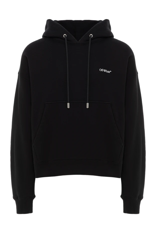 Черное хлопковое худи «WINDY» с логотипом - фото 1