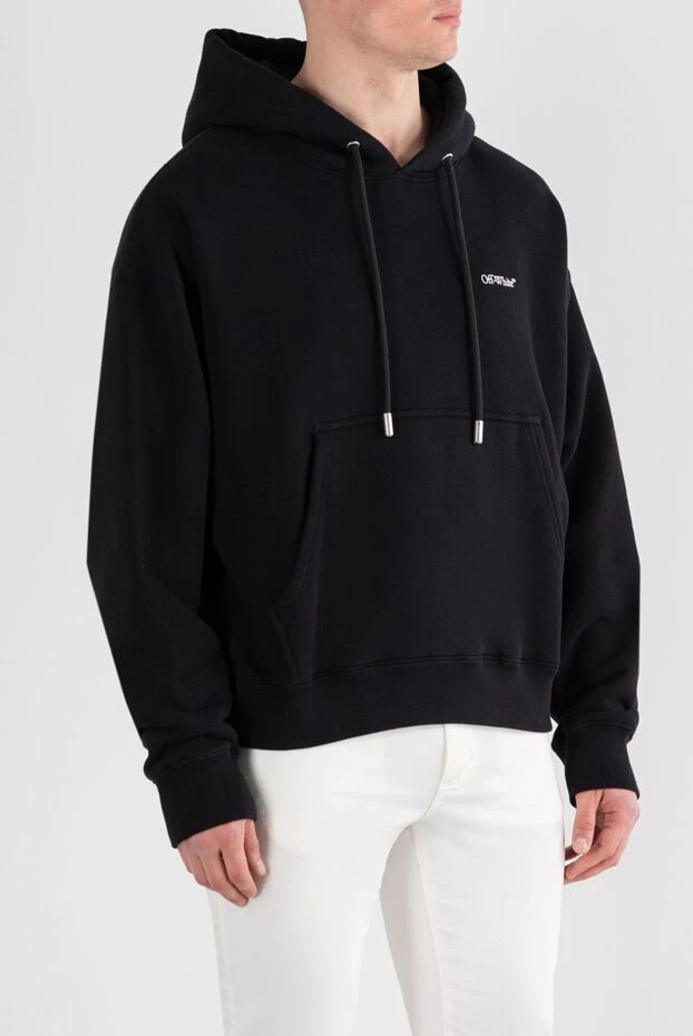 Off-White черное хлопковое худи «windy» с логотипом 187237 - фото 3