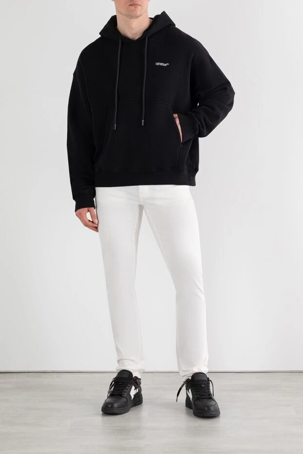 Off-White худи мужское из хлопка с принтом back arrow 187239 - фото 2