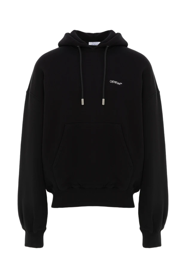 Худи с капюшоном из хлопка с 3D-логотипом и завязками - фото 1