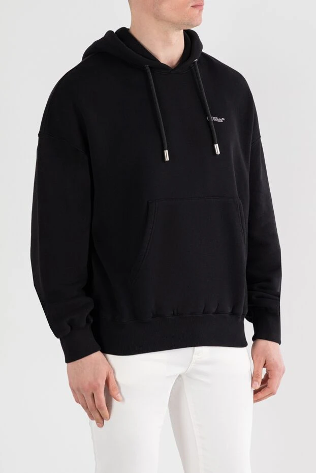Off-White худи с капюшоном из хлопка с 3d-логотипом и завязками 187240 - фото 3