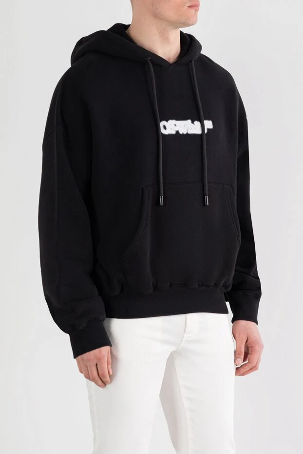 Off-White худи из хлопка черного цвета с объемной белой надписью на груди 187243 - фото 3