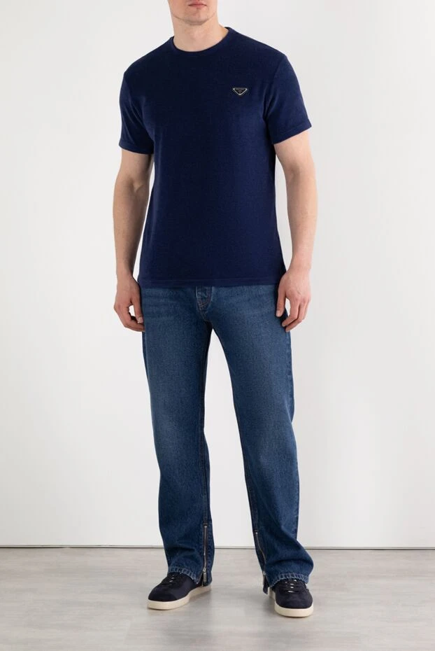 Off-White джинсы с молниями на штанинах из хлопкового денима синие 187255 - фото 2