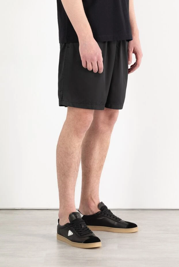 Off-White мужские длинные шорты черные с логотипом 187271 - фото 3