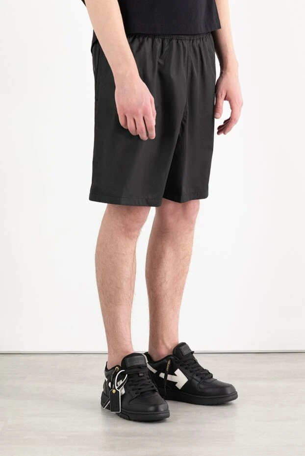 Off-White мужские шорты черные с логотипом 187272 - фото 3