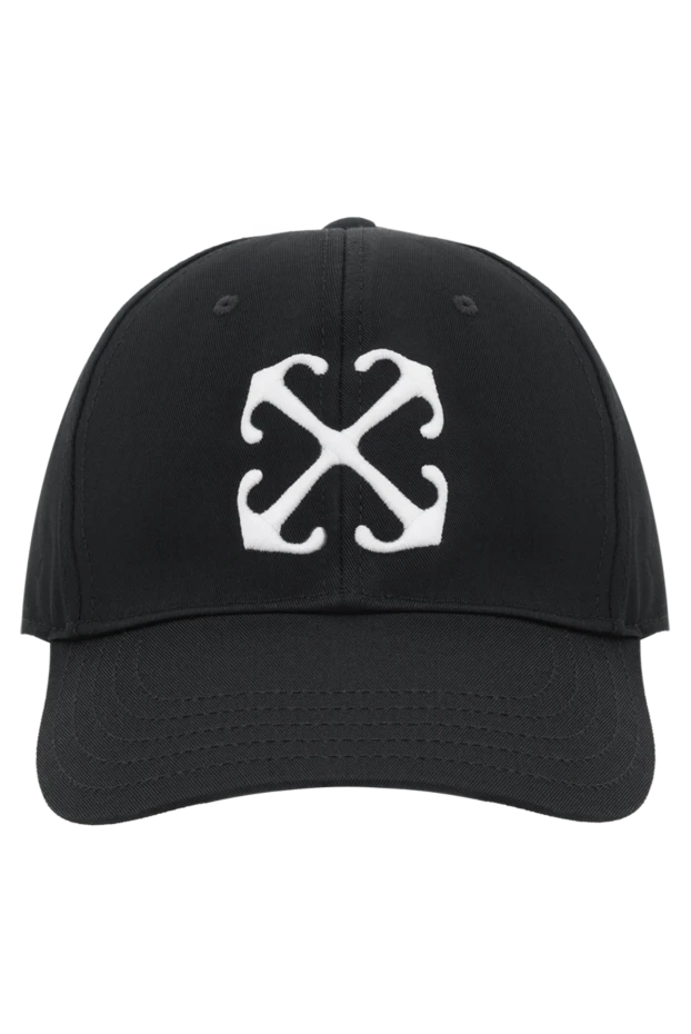 Логотипі бар ерлерге арналған қара мақтадан жасалған бейсбол қалпағы - фото 1