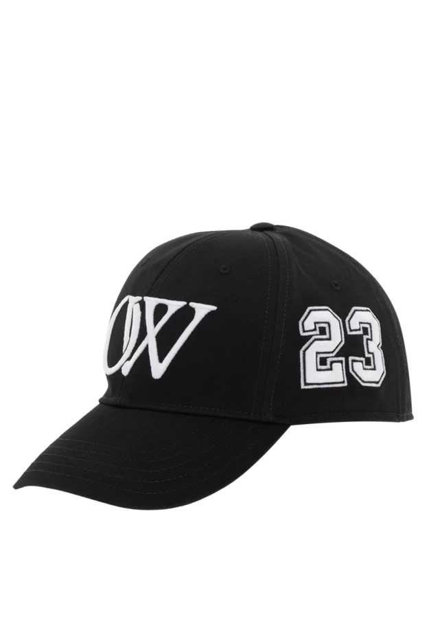 Off-White хлопковая кепка-бейсболка с логотипом ow черная мужская 187275 - фото 3
