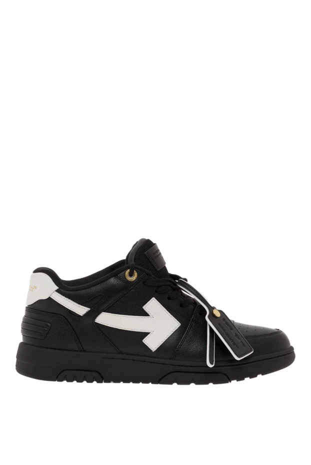 Кроссовки Out Of Office из телячьей кожи черные мужские - фото 1