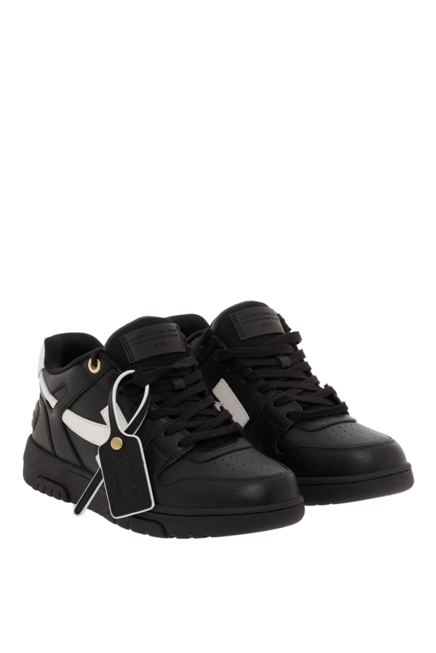 Off-White кроссовки out of office из телячьей кожи черные мужские 187277 - фото 3