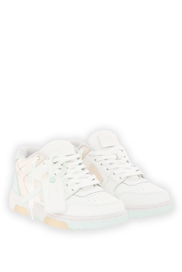 Off-White кроссовки out of office из кожи женские белые 187280 - фото 3