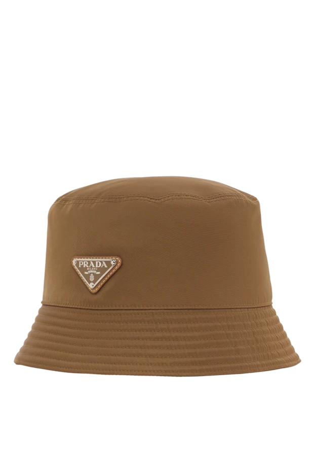 Prada панама коричневая мужская с логотипом 187284 - фото 3
