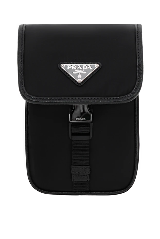 Textile shoulder bag Re-Nylon men's black - photo 1