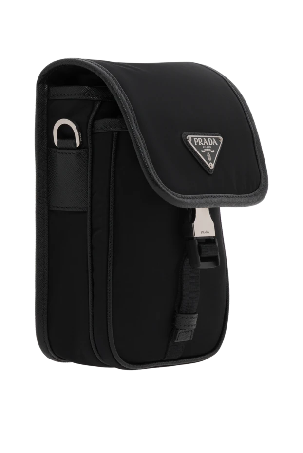 Prada текстильная сумка через плечо re-nylon мужская черная 187286 - фото 3