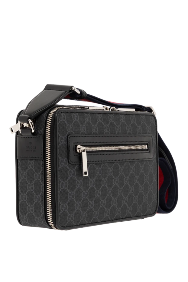 Gucci средняя сумка через плечо gg черная мужская 187297 - фото 3
