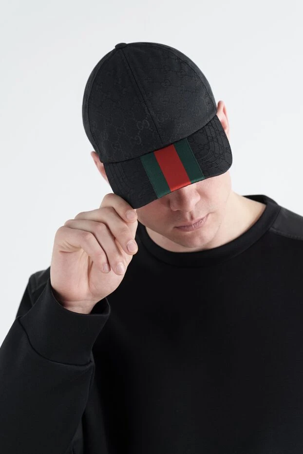 Gucci textile baseball cap original gg black men's 187298 - photo 3