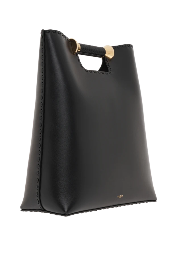 Alaia women's bobine calfskin tote bag, black 187303 - photo 3