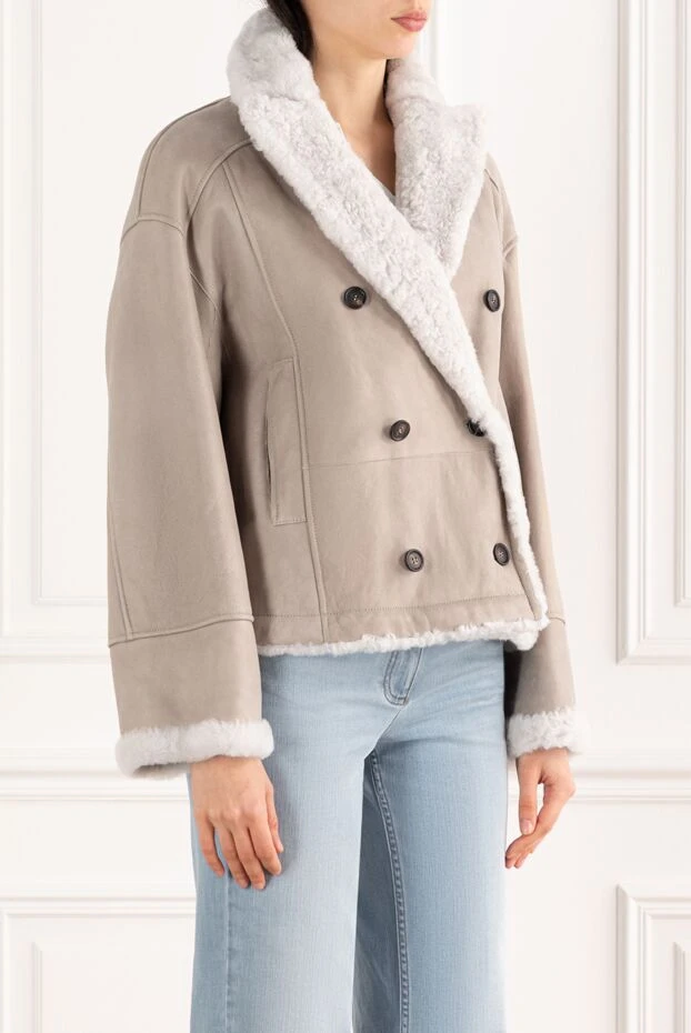 Brunello Cucinelli double-breasted double-breasted double-breasted sheepskin coat 187312 - photo 3