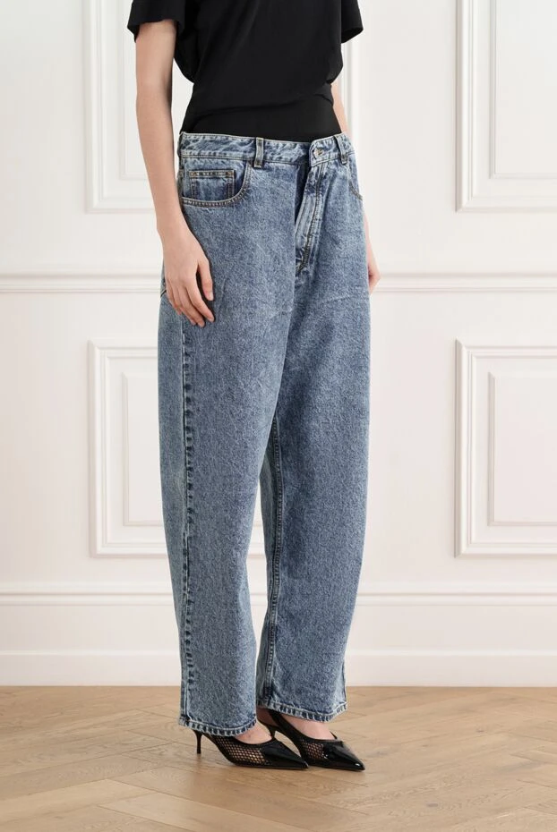 Alaia women's snow denim jeans with elastic band 187313 - photo 3