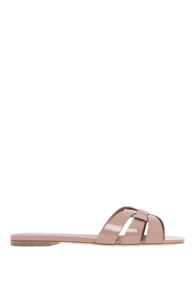 Tribute patent leather sandals beige - photo 1