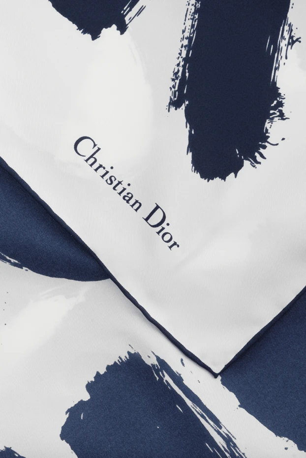 Dior women's silk scarf miss white with logo 187315 - photo 3