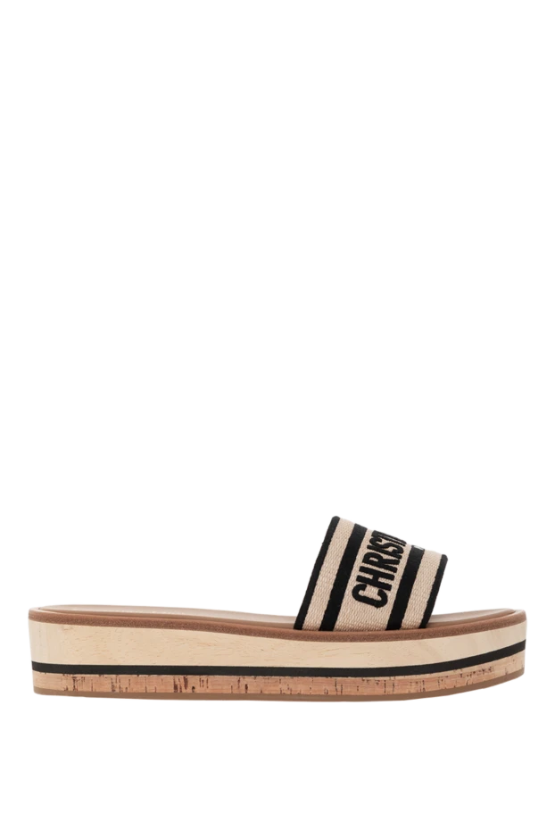 Логотипі бар бежевый әйелдер тәпішкесі - фото 1