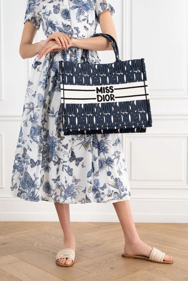 Dior miss shopper bag in contrasting colors made of cotton 187330 - photo 3