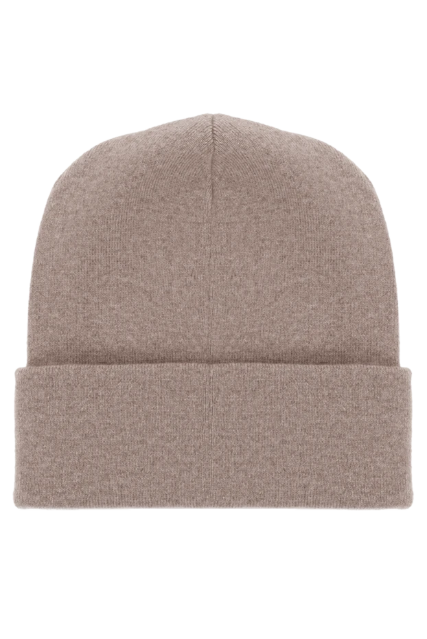 Brunello Cucinelli cashmere knit hat with monil chain, brown 187344 - photo 3