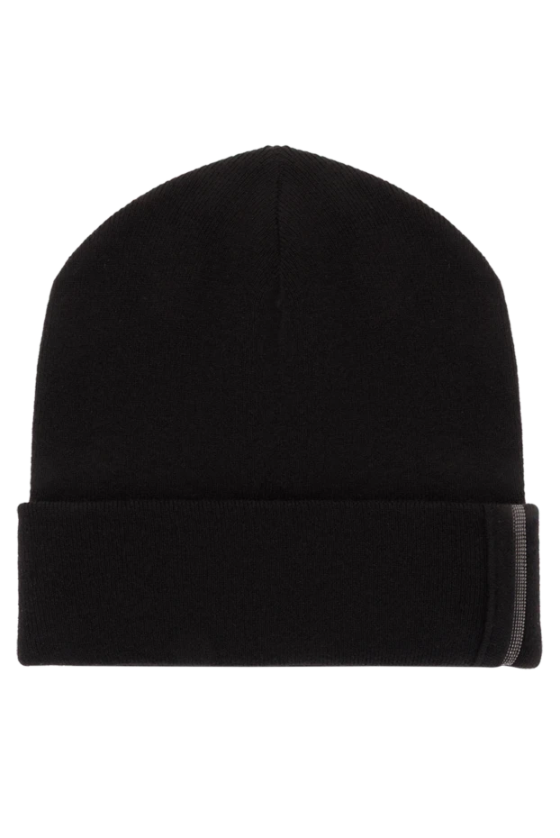 Шапка из кашемирового трикотажа с цепочкой Мониль черная - фото 1