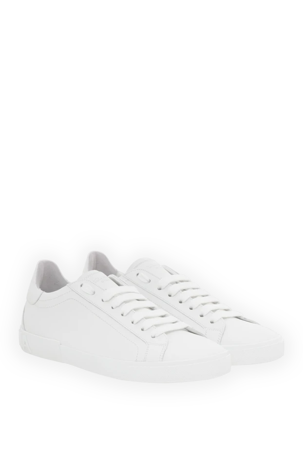 Dolce & Gabbana portfino vintage ақ былғарыдан жасалған ерлерге арналған кроссовкалар 187364 - фото 3