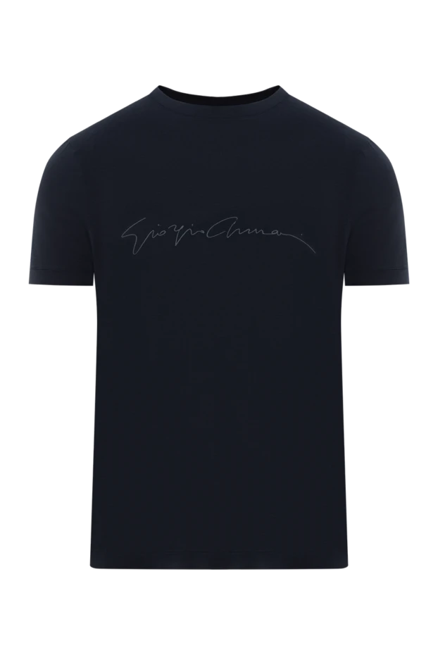 Қолтаңба логотипі бар, созылған вискозадан жасалған екі жақ мойын жейде - фото 1