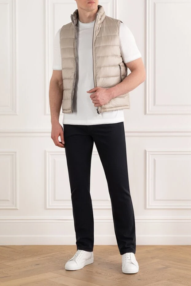 Herno двусторонний жилет бежевый мужской на молнии 187367 - фото 2