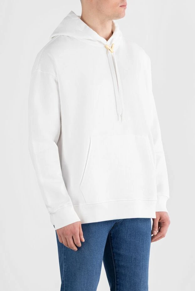 Valentino white cotton hoodie with vlogo logo hood 187369 - photo 3