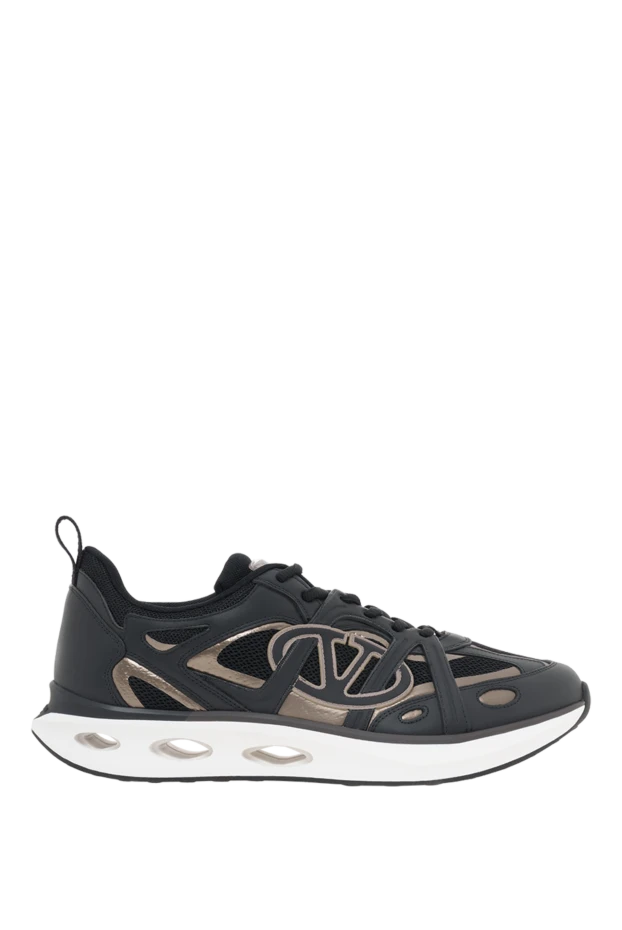 Combined black sneakers with contrasting sole - photo 1