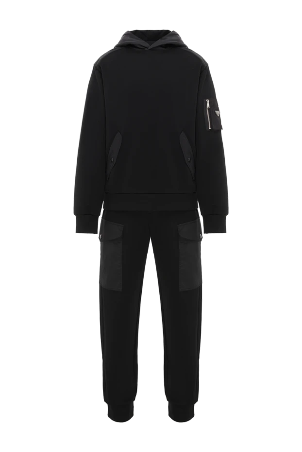 Men's black walking suit with logo - photo 1