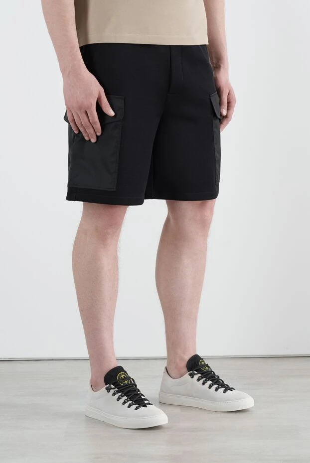 Prada шорты черные мужские с большими накладными карманами 187404 - фото 3