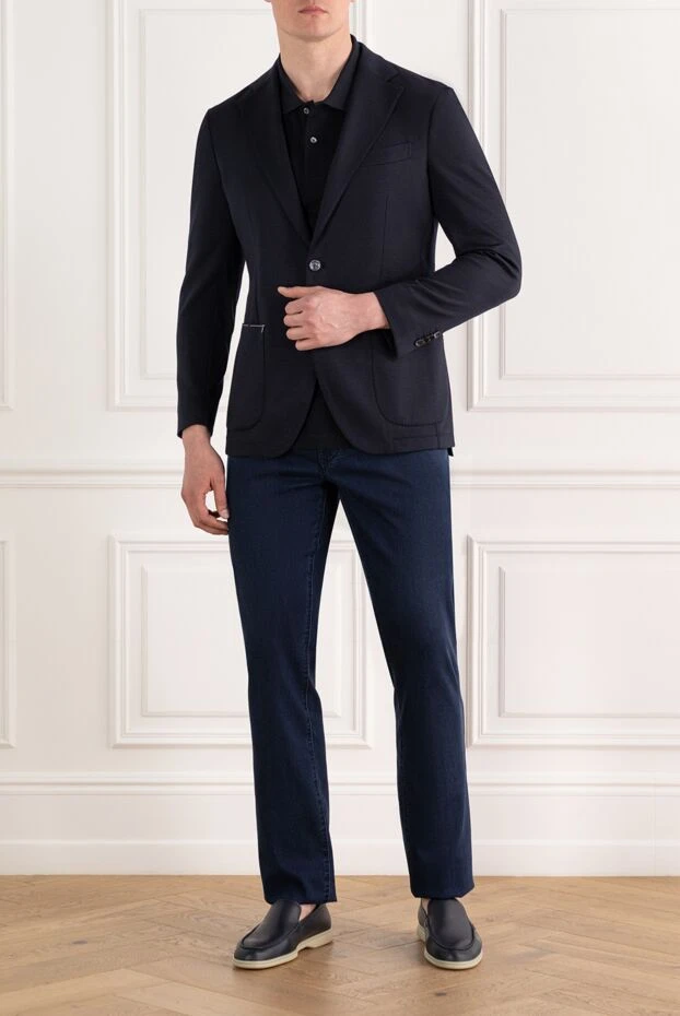 Sartoria Latorre men's dark blue wool blazer with two-button closure
187405 - photo 2