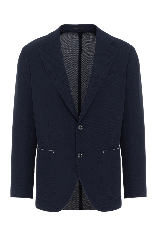 Көк түсті ерлерге арналған мақтадан жасалған бір төсті күрте - фото 1