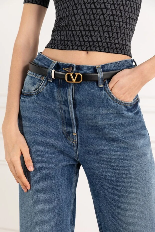 Valentino двусторонний ремень женский с пряжкой vlogo 187441 - фото 2