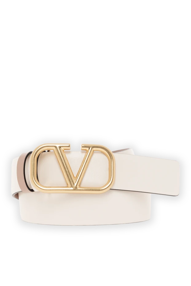 Vlogo ілгегі бар әйелдерге арналған ақ түсті реверсивті белбеуі - фото 1