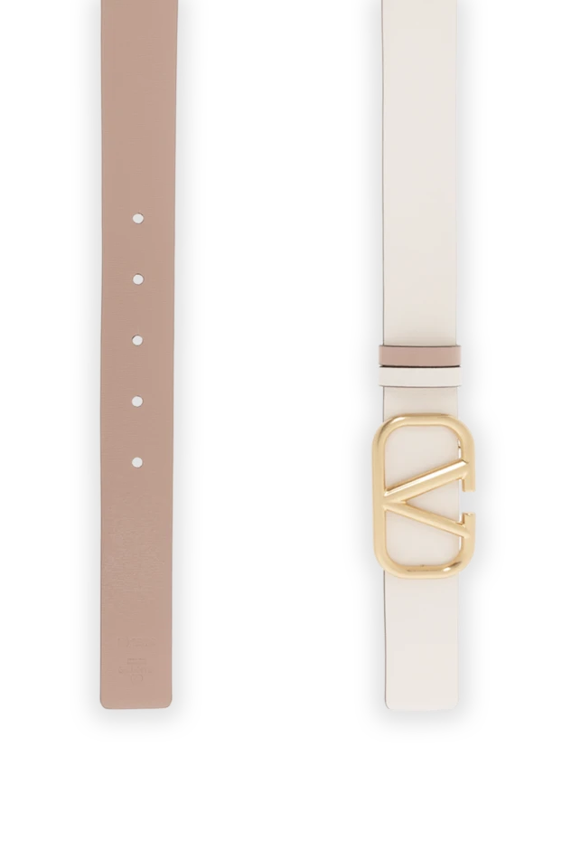 Valentino двусторонний ремень женский белый с пряжкой vlogo 187442 - фото 3