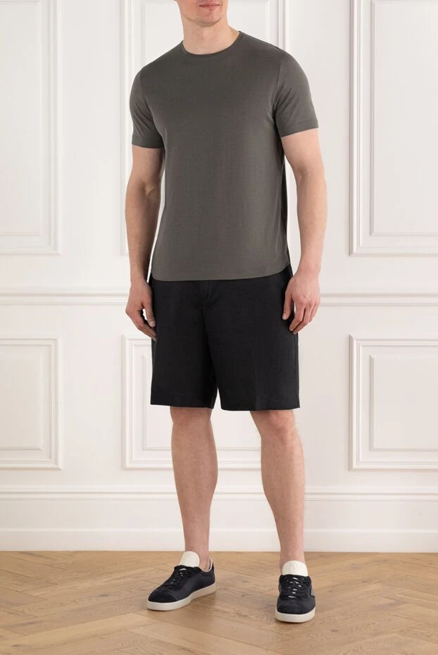 Loro Piana мягкая футболка из хлопково-шелкового трикотажа зеленая 187451 - фото 2