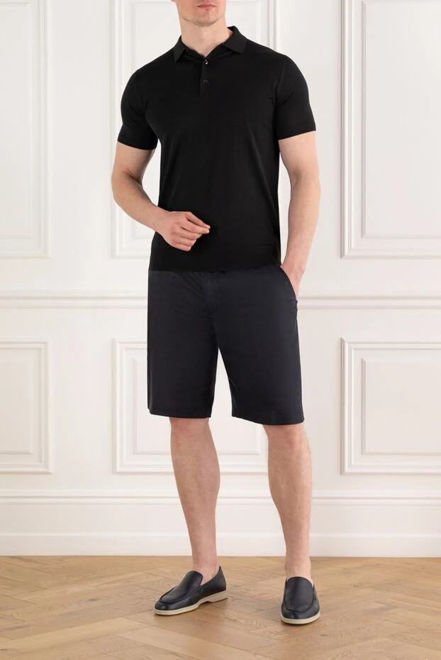 Loro Piana рубашка поло wish с короткими рукавами на пуговицах черного цвета 187453 - фото 2